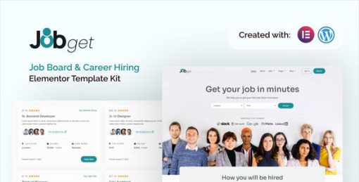 Jobget – Job Board & Career Hiring Elementor Template Kit