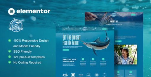 Joran – Fishing Club Elementor Template Kit