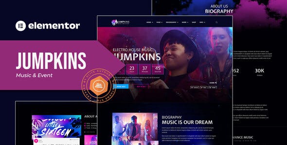 Jumpkins – Music & Event Elementor Template Kit Jumpkins – Music & Event Elementor Template Kit