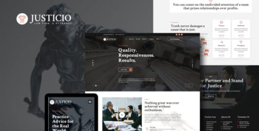 Justicio – Law Firm & Attorney Elementor Template Kit