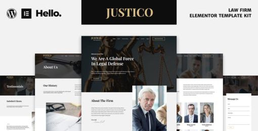 JUSTICO – Law Firm Elementor Template Kit