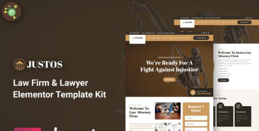 Justos – Law Firm & Lawyer Elementor Template Kit