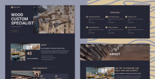Kajuh – Carpenter Elementor Template kit