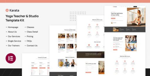 Karata – Yoga Teacher & Studio Elementor Template Kit