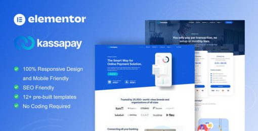 KassaPay – Online Payment Gateway Elementor Template Kit