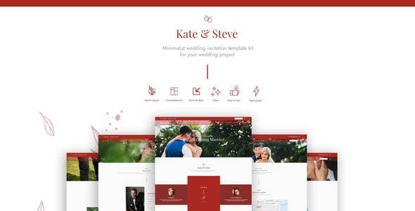 Kate & Steve – Wedding Invitation Elementor Pro Template Kit Kate & Steve – Wedding Invitation Elementor Pro Template Kit