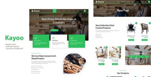 Kayoo – Wood Company Woocommerce Elementor Template Kit