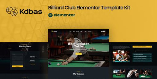 Kdbas – Billiard Club Elementor Template Kit