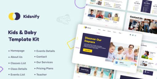 Kidsnify – Kindergarten & Preschool Elementor Template Kit