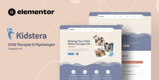 Kidstera – Child Therapist & Psychologist Elementor Template Kit