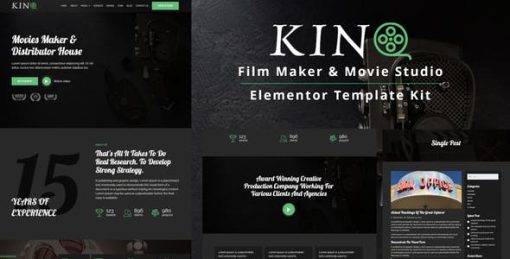 Kino – Film Maker & Movie Studio Elementor Template Kit