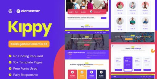 Kippy – Kindergarten Elementor Pro Template Kit
