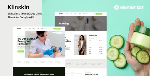 Klinskin – Skincare & Dermatology Clinic Elementor Template Kit