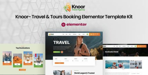 Knoor – Travel & Tours Booking Elementor Template Kit