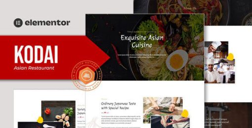 Kodai – Asian Restaurant Elementor Template Kit