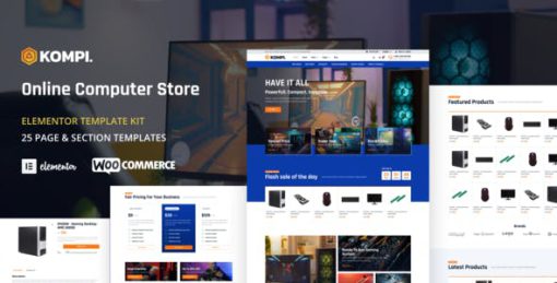 Kompi – Computer Store WordPress Elementor Template Kit