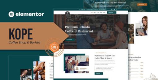 Kope – Cafe Coffee Shop & Bar Elementor Template Kit