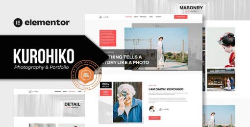 Kurohiko – Photography & Portfolio Elementor Template Kit