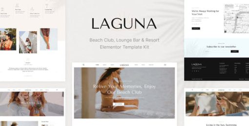 Laguna – Beach Club Lounge Bar & Resort Elementor Template Kit
