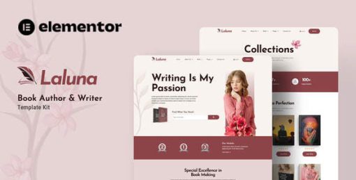 Laluna – Book Author & Writer Elementor Template Kit