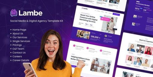 Lambe – Digital Marketing Agency Elementor Template Kits