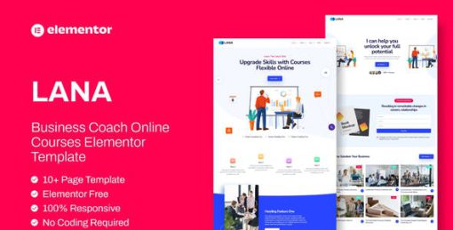 Lana – Business Coach Online Course Elementor Template Kit