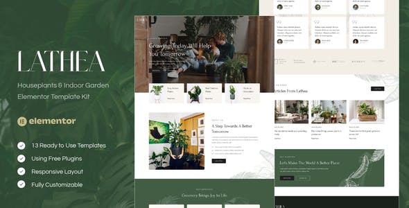 Lathea – Houseplants & Indoor Garden Elementor Template Kit Lathea – Houseplants & Indoor Garden Elementor Template Kit
