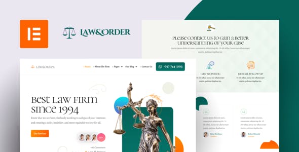 Law & Order – Law Firm & Lawyers Elementor Template Kit Law & Order – Law Firm & Lawyers Elementor Template Kit