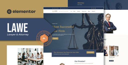 LAWE – Lawyer & Attorney Elementor Template Kit