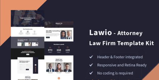 Lawio – Attorney Law Firm Elementor Template Kit
