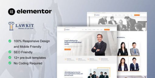 Lawkit – Attorney Law Firm Elementor Template Kit