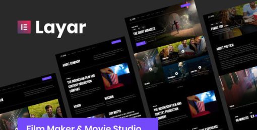 Layar – Film Maker & Movie Studio Elementor Template Kit