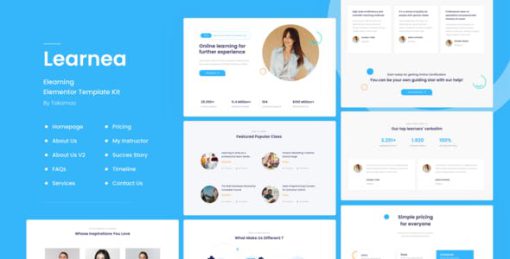 Learnera | e-Learning, School & University Elementor Template Kit
