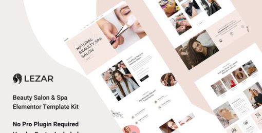 Lezar Beauty Salon & Spa Elementor Template Kit