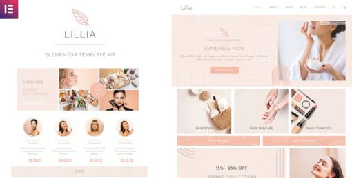 Lillia – Beauty & Skincare Elementor Template Kit
