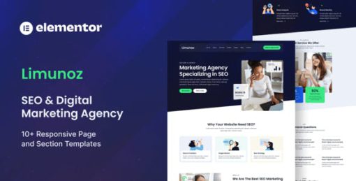 Limunoz – Digital Marketing & SEO Agency Elementor Template Kit