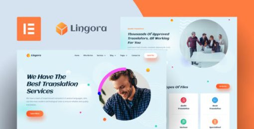 Lingora – Online Translation Services Elementor Template Kit
