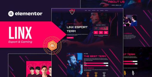 Linx – Esport & Gaming Elementor Template Kit