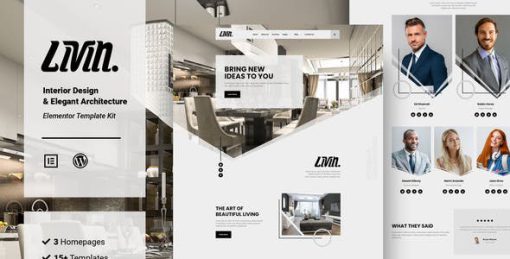 Livin – Interior Design & Architecture Elementor Template Kit