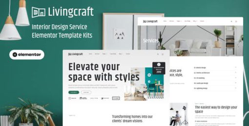Livingcraft – Interior Design Services Elementor Pro Template Kit