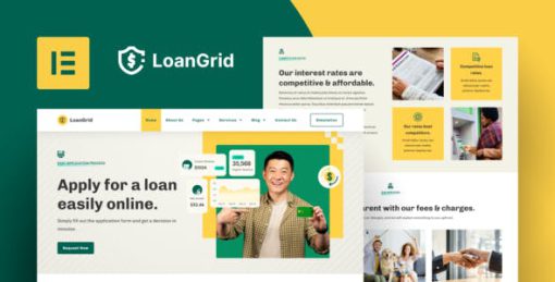 LoanGrid – Loans & Financing Elementor Template Kit