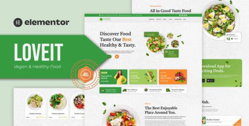 Loveit – Vegan & Healthy Food Restaurant Elementor Template Kit
