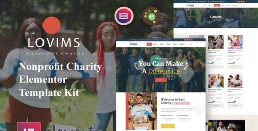 Lovims – Charity NonProfit Elementor Template Kit