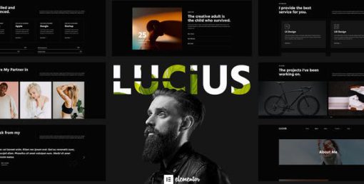 Lucius – Personal Portfolio Elementor Template Kit