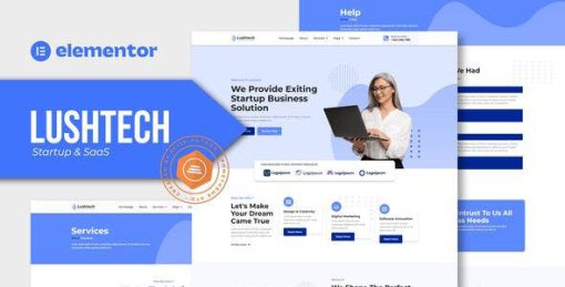 Lushtech – Startup & SaaS Elementor Pro Template Kit