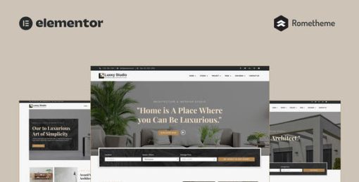 Luxxy – Luxurious Interior & Architecture Elementor Pro Full Site Template Kit