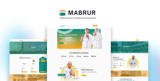 Mabrur – Hajj & Umrah Tour Travel Elementor Template Kit