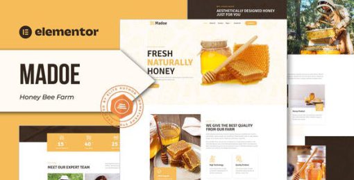 Madoe – Honey Bee Farm Elementor Template Kit