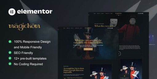 Magickom – Magician Elementor Template Kit