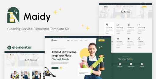 Maidy – Cleaning Service Elementor Template Kit